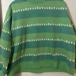 Disney Green Top with White Accents